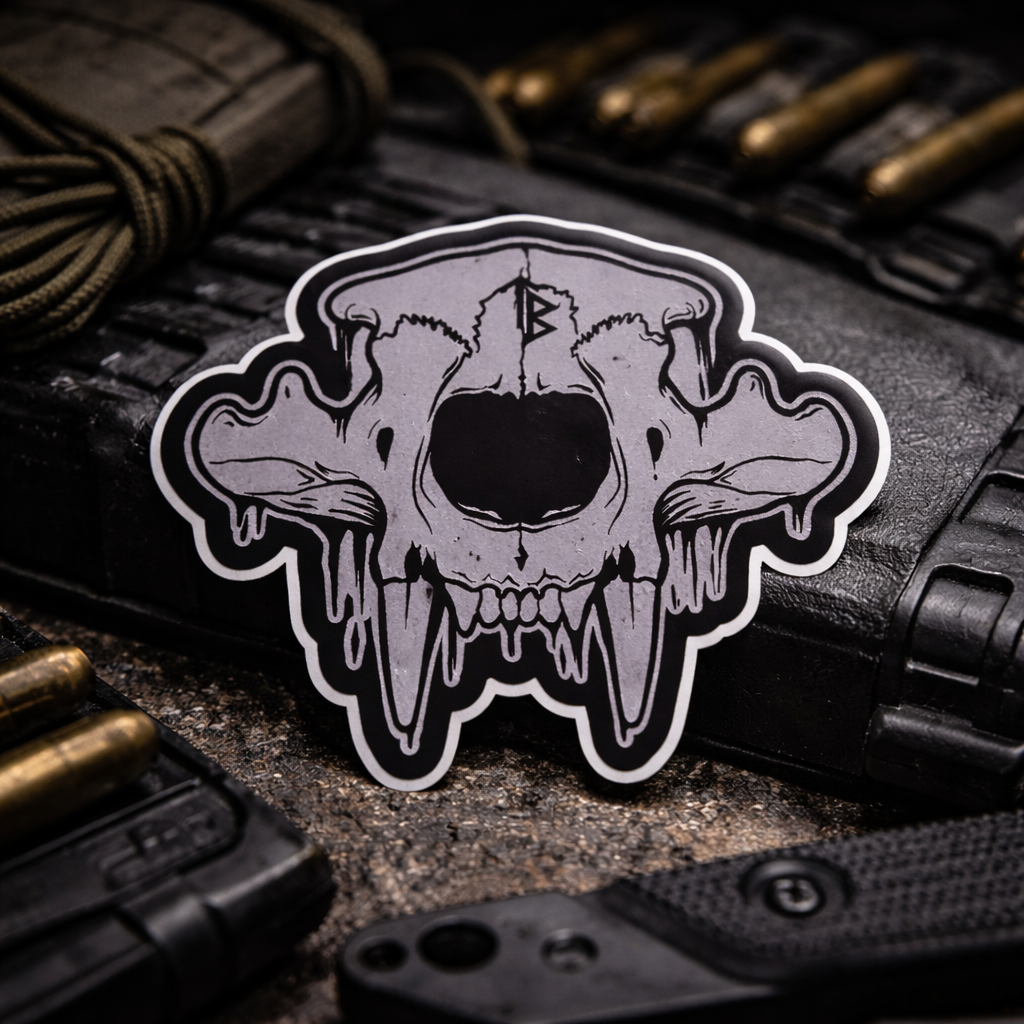 Berserker Tactical Skull Sticker (No Text)